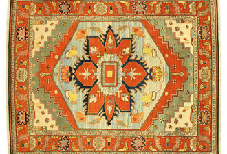 買い販促品 ヘリーズ産 150×101cm ペルシャ絨毯 ラグ